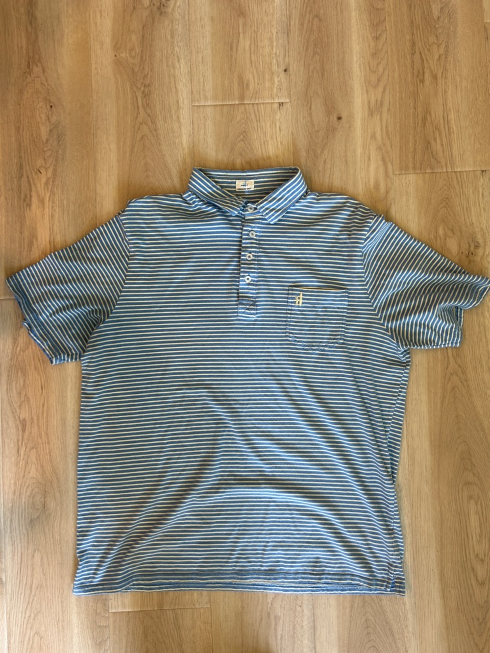 johnnie-O Striped Short-Sleeve Polo hangin out collection cotton casual polo